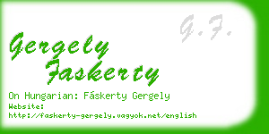gergely faskerty business card