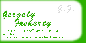 gergely faskerty business card